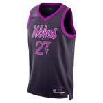 Maillot NBA Minnesota Timberwolves Rudy Gobert Nike 2025-26 City Edition Noir Swingman - Homme